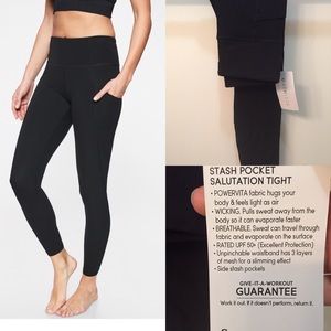 stash pocket salutation tight